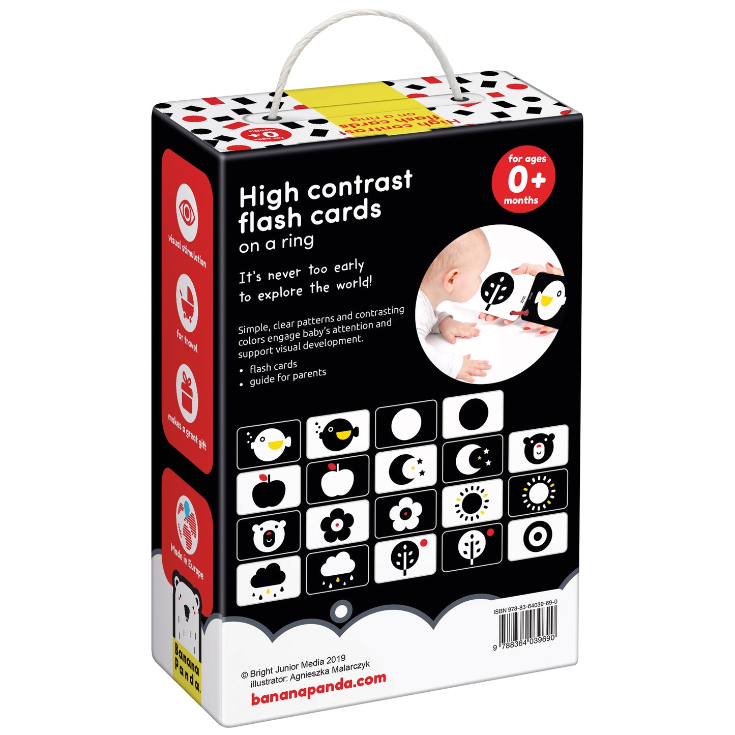 High Contrast Flash Cards On a Ring 0m+