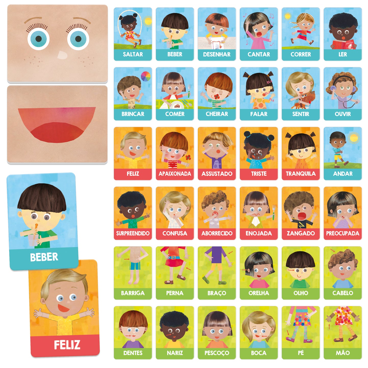 Flash cards Ações e Emoções Montessori